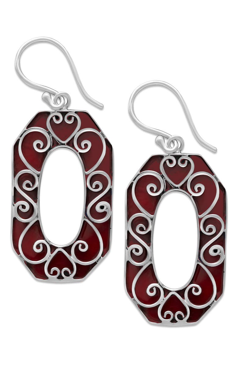 SAMUEL B. Coral Drop Earrings, Main, color, Red