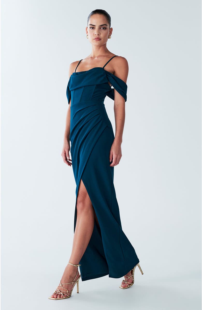 BWLDR Amaliah Dress, Alternate, color, Emerald