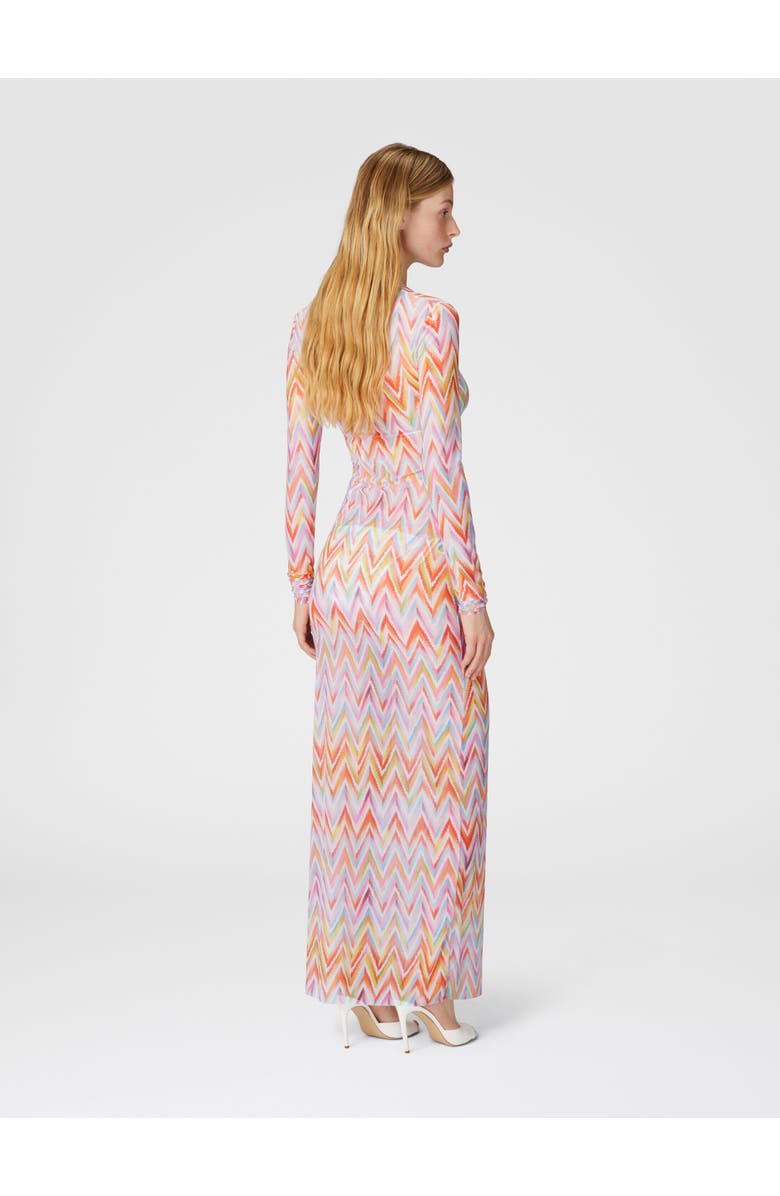 Missoni Fitted Long Cover-up In Printed Tulle, Alternate, color,
