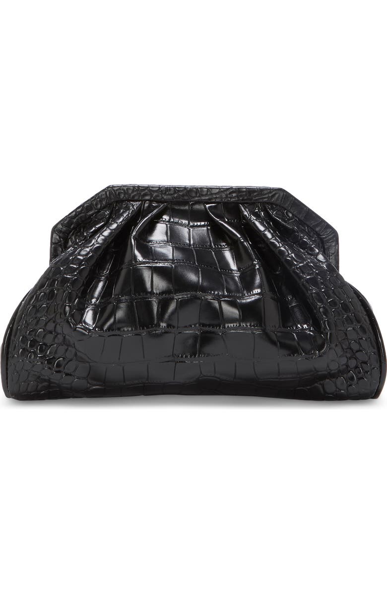 Vince Camuto Baklo Croc Embossed Leather Clutch, Main, color,
