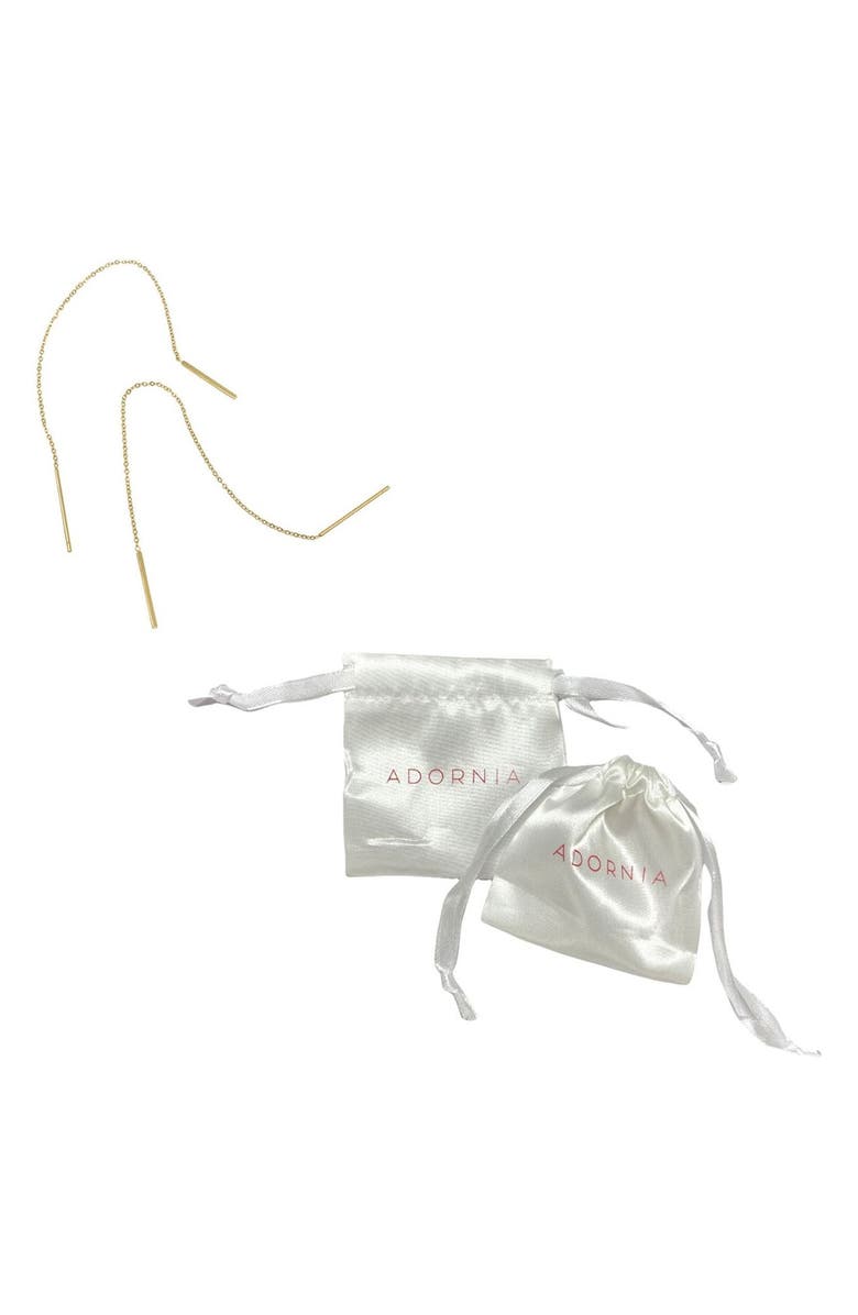 Adornia Water Resistant Threader Earrings, Alternate, color, Yellow