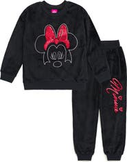 Disney Minnie Mouse Velour Sweatshirt & Pants Set