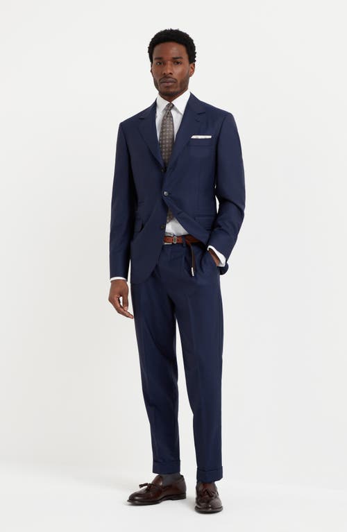 Brunello Cucinelli Prince Of Wales Check Trousers In Blue