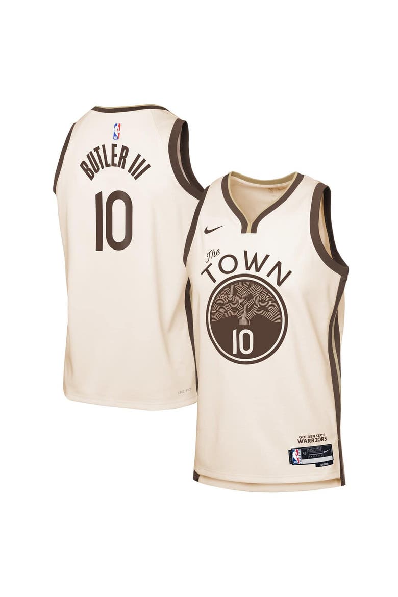 Youth Nike Jimmy Butler III Tan Golden State Warriors 2025/26 City Edition Swingman Jersey, Main, color, Tan