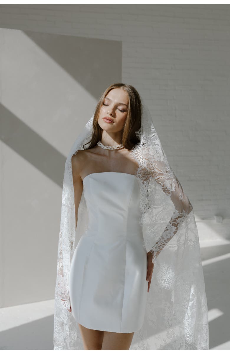 Untamed Petals Bianca Mini Dress, Alternate, color, Ivory