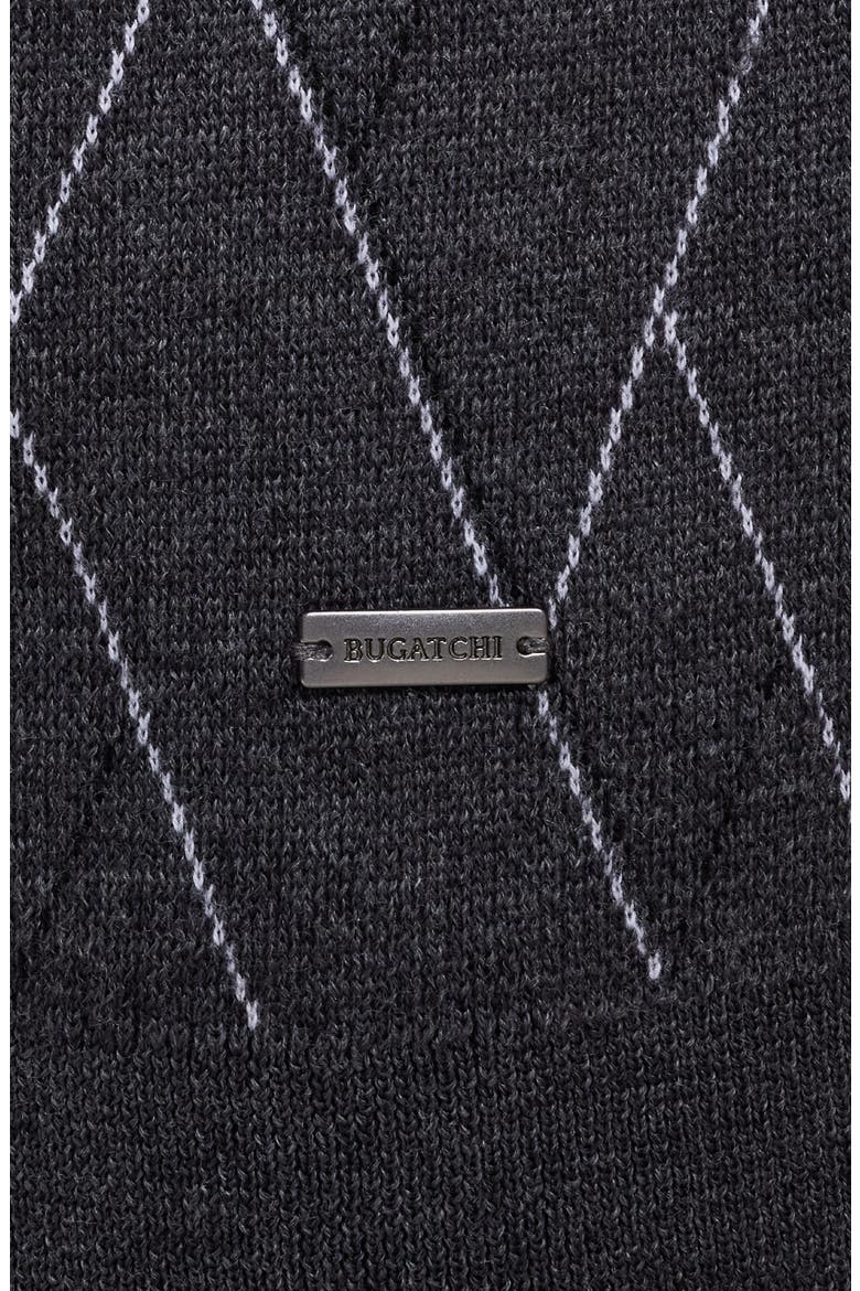 Geometric Extrafine Merino Wool Crewneck Sweater, Alternate, color, ANTHRACITE