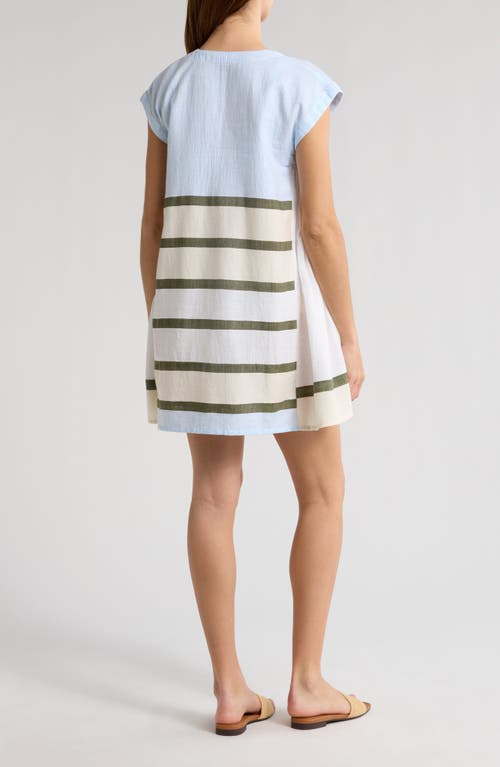 Lemlem Elina Stripe Cotton Blend Caftan In Entoto Sage