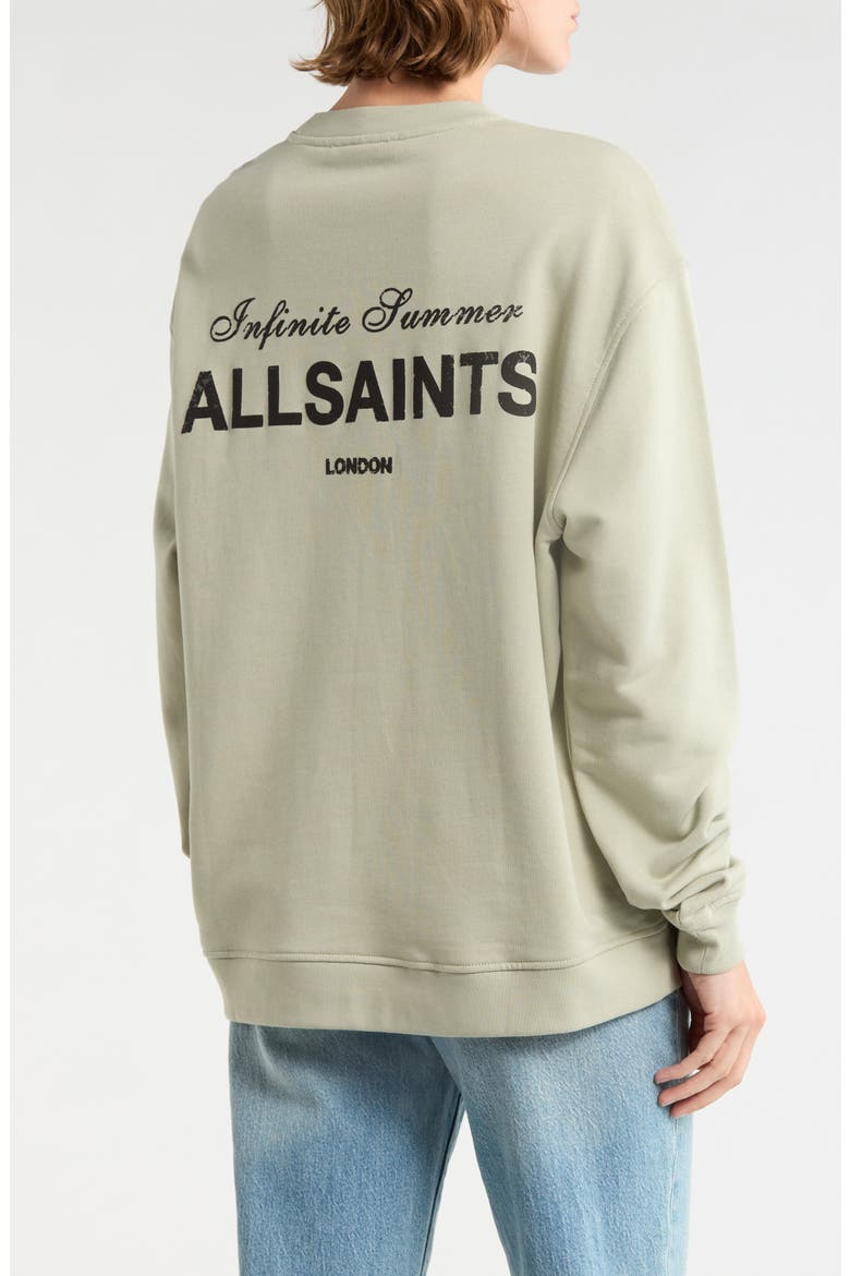 Soleil Etta Cotton French Terry Sweatshirt, Alternate, color, ABBEY STONE GREEN