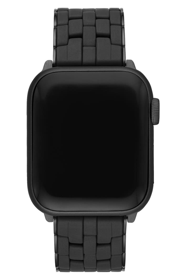 Silicone 20mm Apple Watch® Bracelet Watchband, Alternate, color, BLACK/BLACK