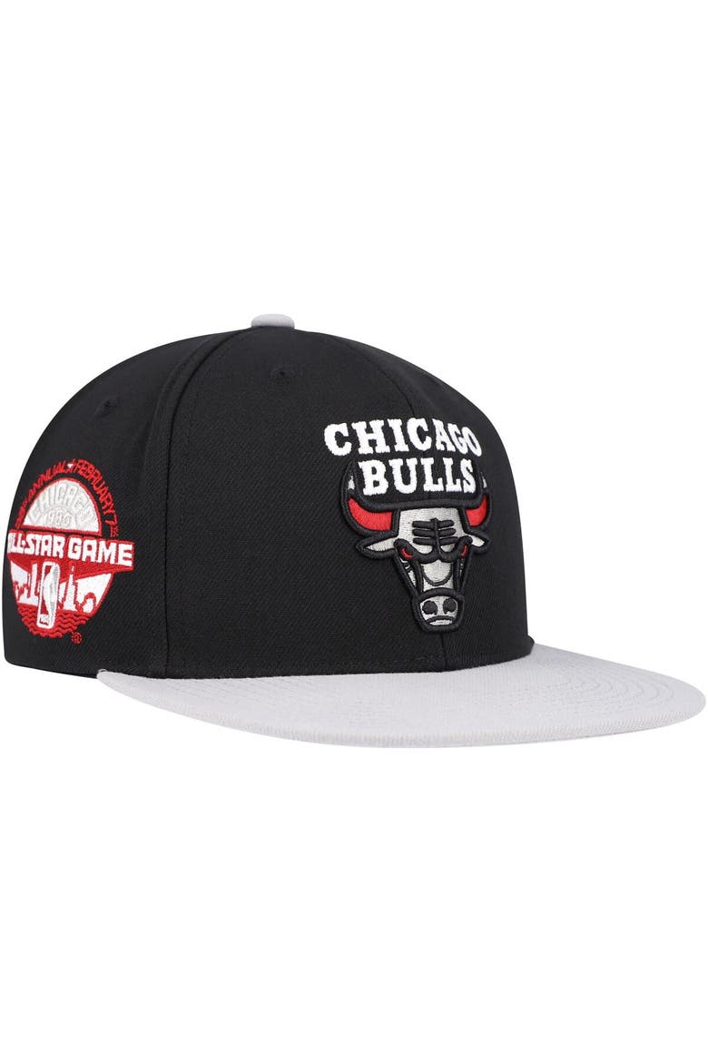 Men's Mitchell & Ness Black/Gray Chicago Bulls Core Snapback Hat, Alternate, color, Black