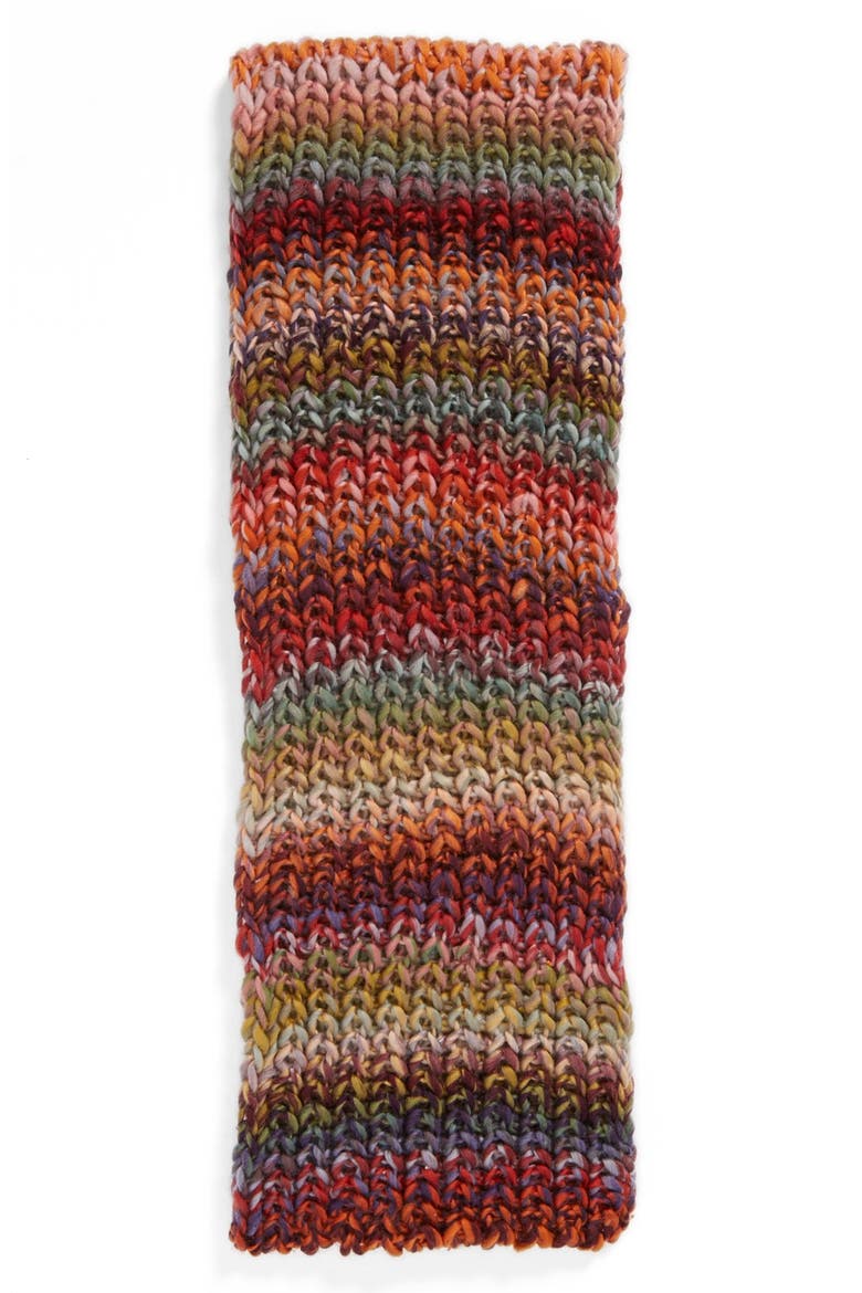 Chunky Rainbow Infinity Scarf, Alternate, color, RED MULTI