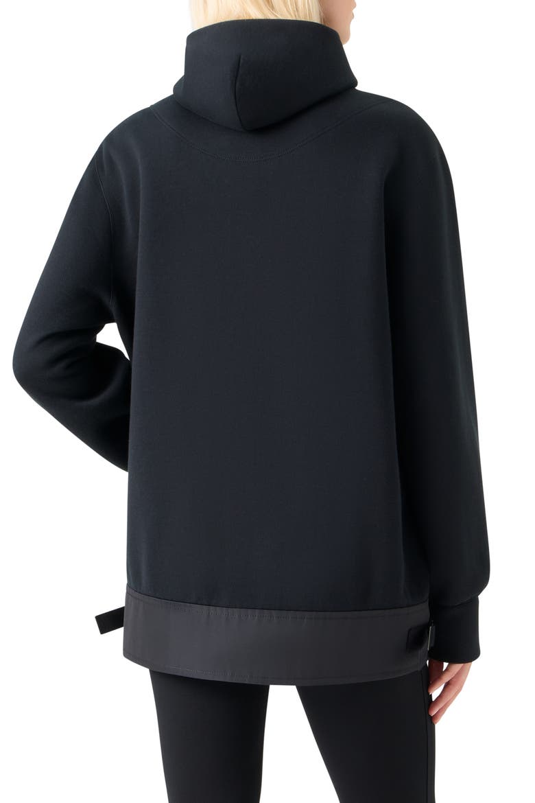 Mixed Media Hooded Jacket, Alternate, color, BLACK