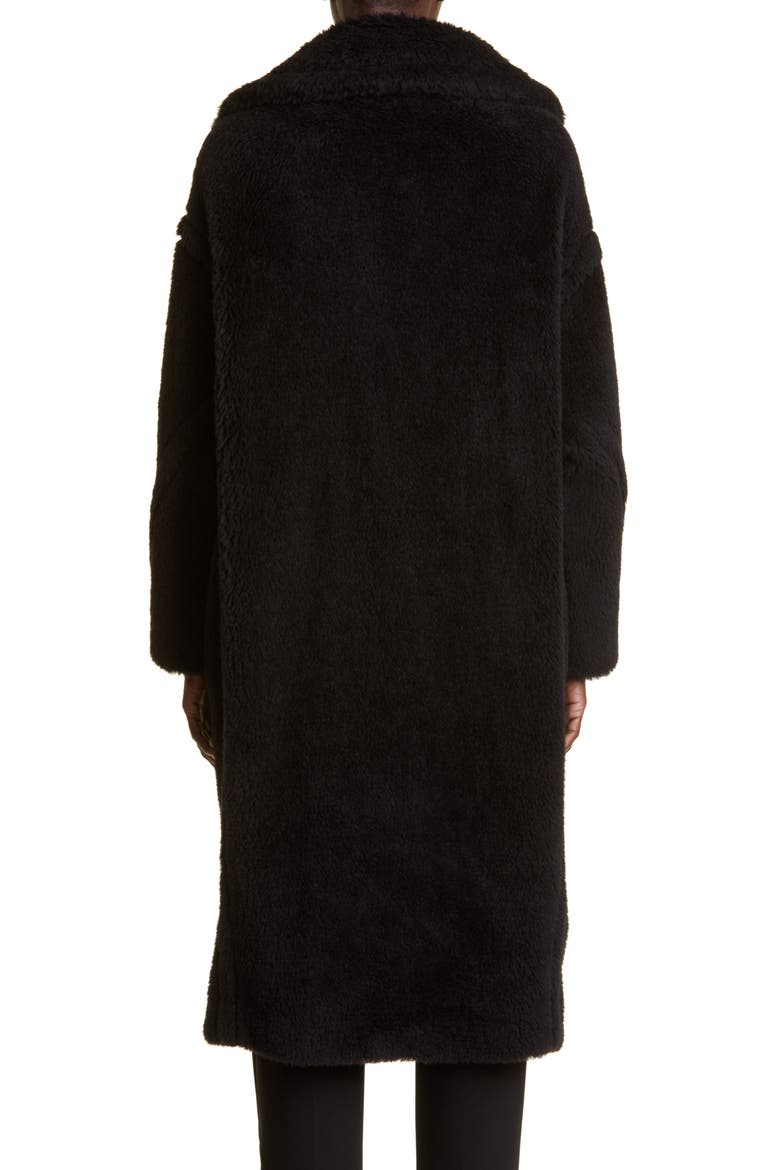 Tedgirl Double Breasted Alpaca Blend Coat, Alternate, color, BLACK