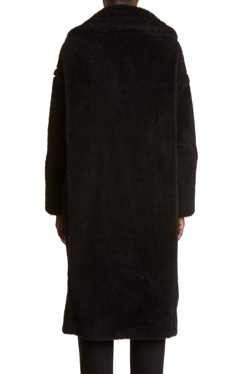 Max Mara Tedgirl Double Breasted Alpaca Blend Coat, Alternate, color, Black