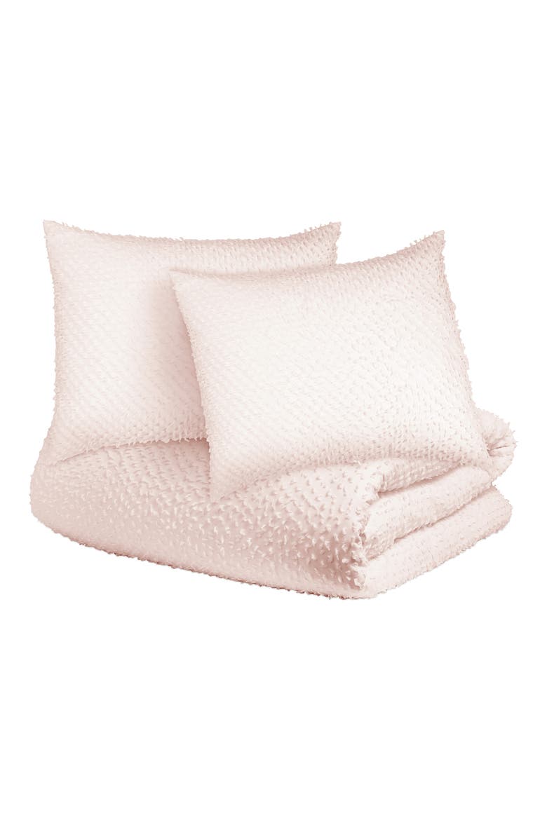 Dot Fringe Comforter & Shams Set, Main, color, BLUSH