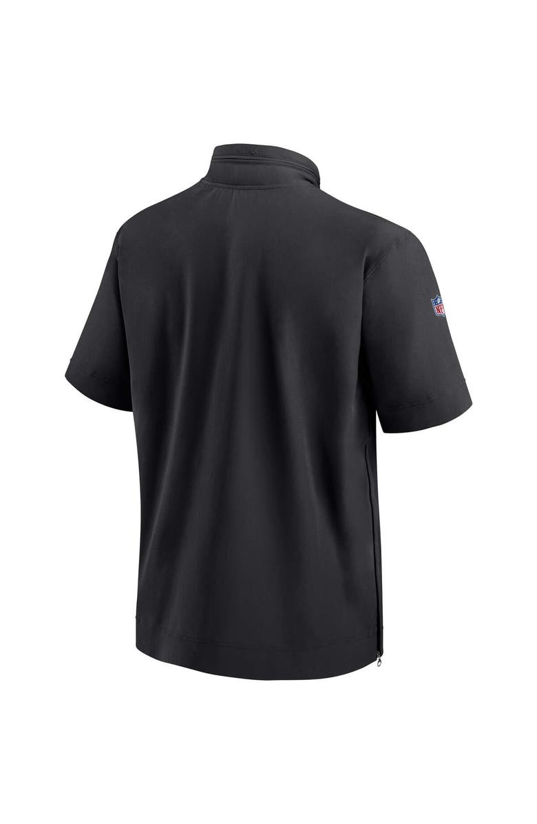 Nike Men's Nike Black Jacksonville Jaguars Sideline Coach Short Sleeve Hoodie Quarter-Zip Jacket, Alternate, color, Black