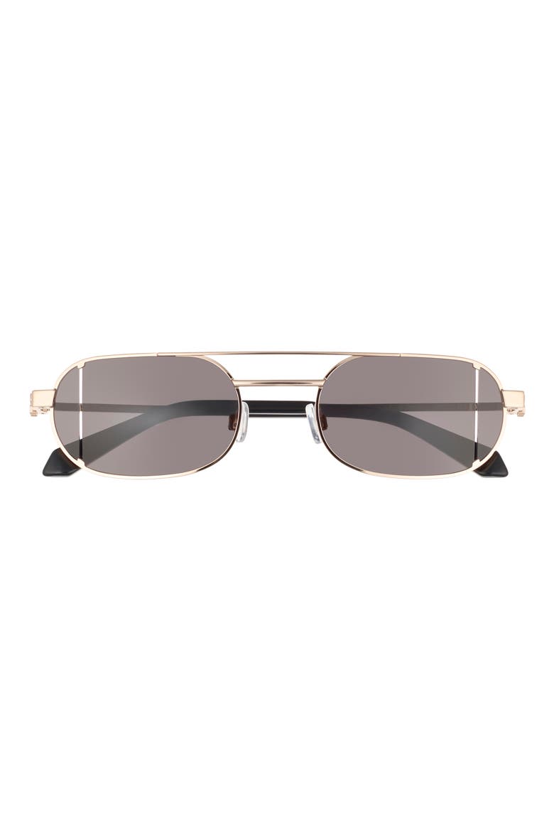 55mm Lynn Oval Sunglasses, Main, color, GOLD GREY