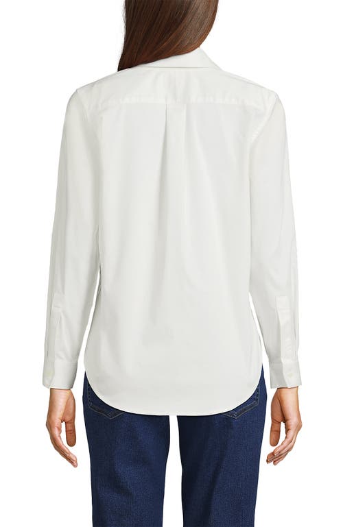 Lands' End Cooling Button Front Shirt In White