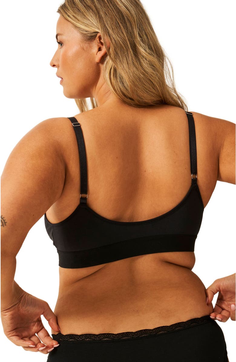 Stripe & Stare T-Shirt Bra & Orignal Knicker Set, Alternate, color, Black