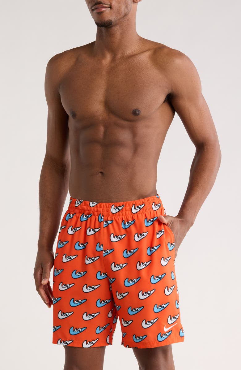 Nike Volley Swim Trunks, Main, color, Orange Blaze