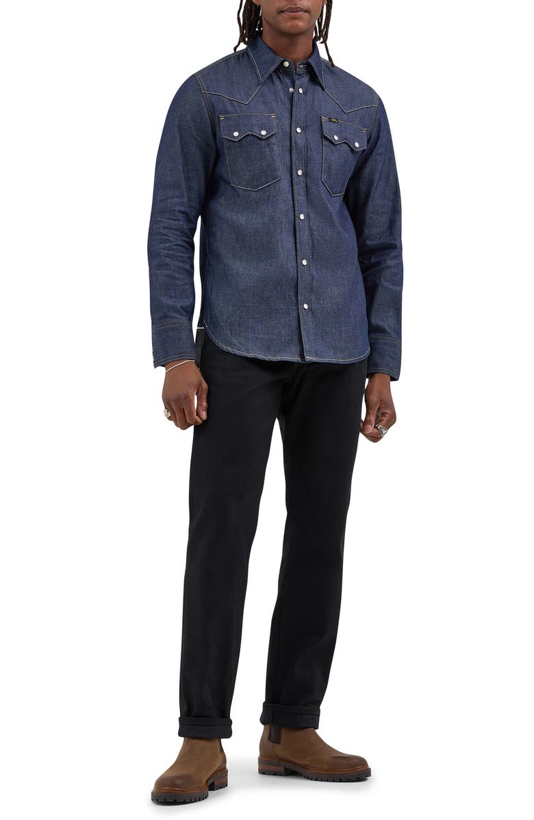 Lee 101 Z Regular Straight Leg Jeans, Alternate, color, Dry Black