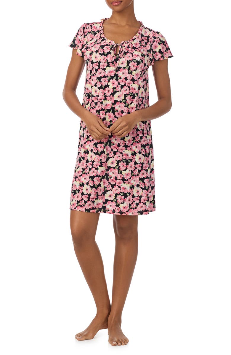 Lauren Ralph Lauren Short Sleeve Nightgown, Main, color,