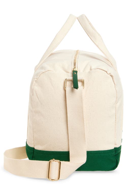 Favorite Daughter Mom Of The Year Embroidred Canvas Duffle Bag In Green