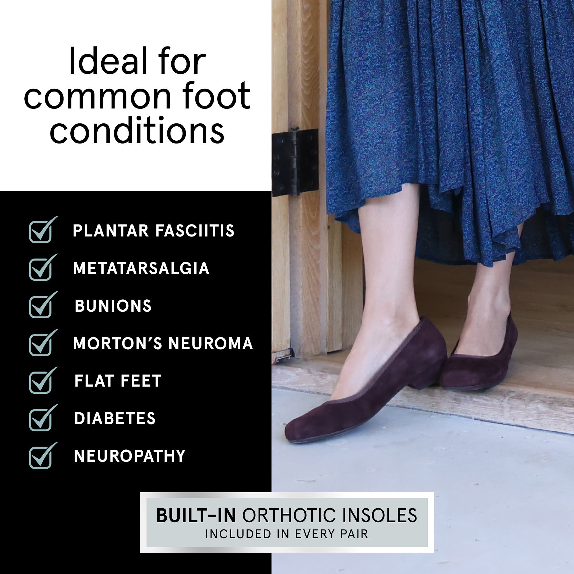 ABEO Via Pump, Alternate, color, Black Leather - Metatarsal