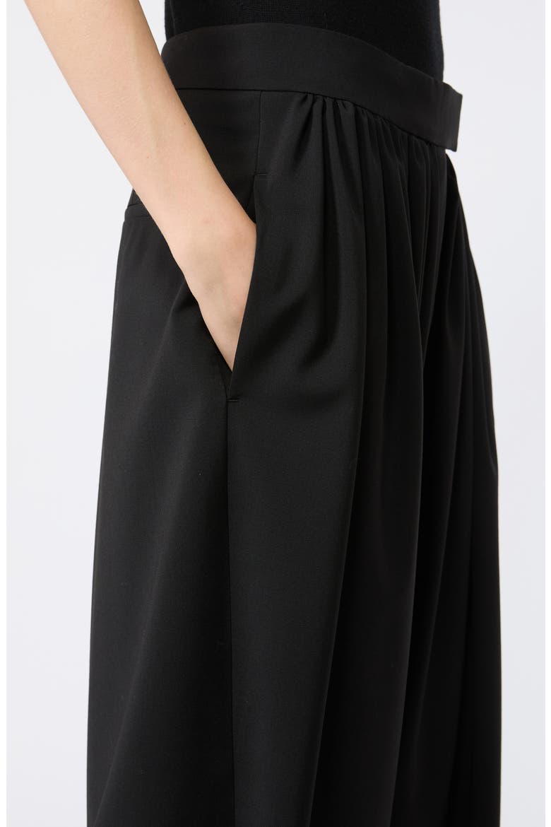 Zorro Virgin Wool Wide Leg Pants, Alternate, color, BLACK