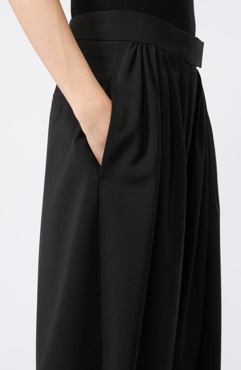 SPORTMAX Zorro Virgin Wool Wide Leg Pants, Alternate, color, Black