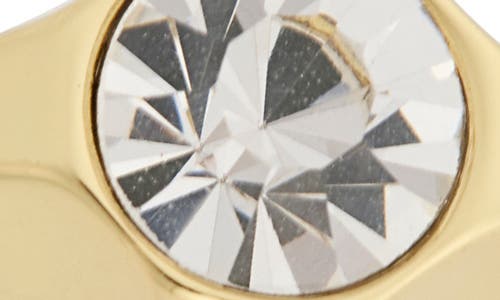 Covet Hexagon Cz Signet Ring In Gold
