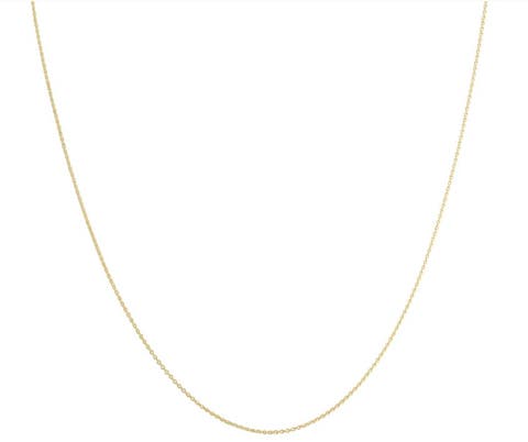 14k Gold 0.7 millimeters Cable Necklace (18 inches)