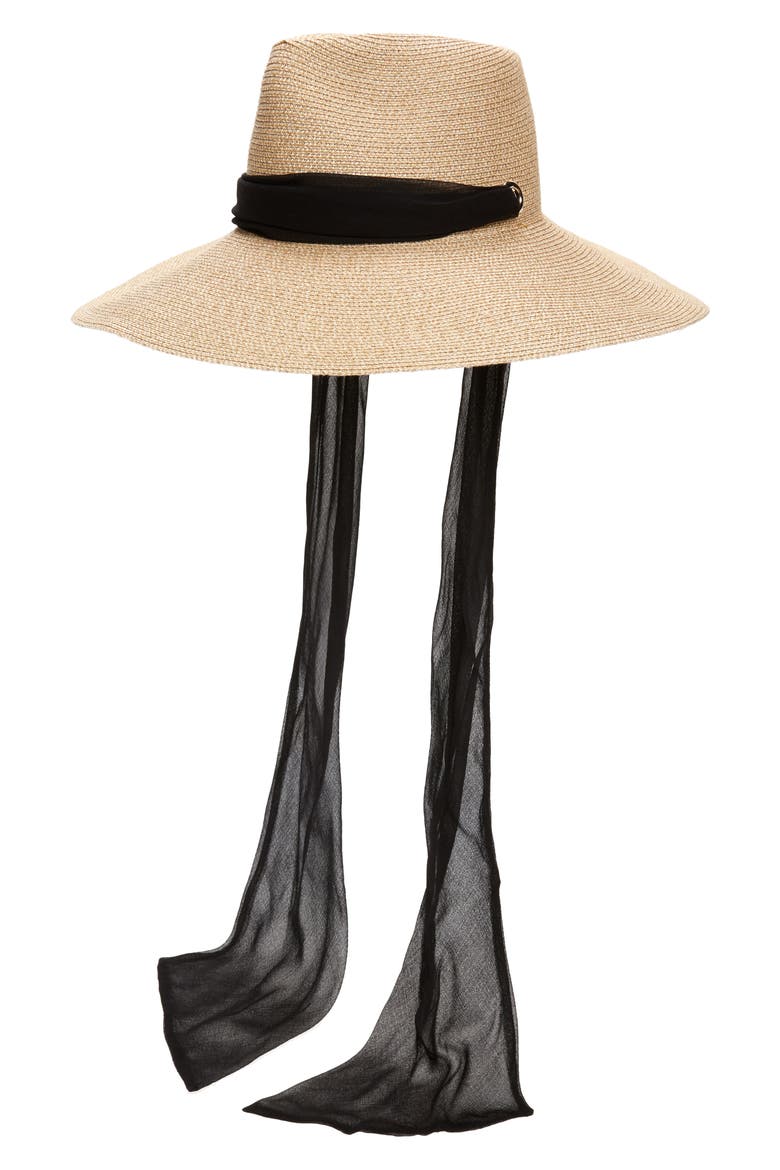 Cassidy Packable Straw Hat, Main, color, SAND