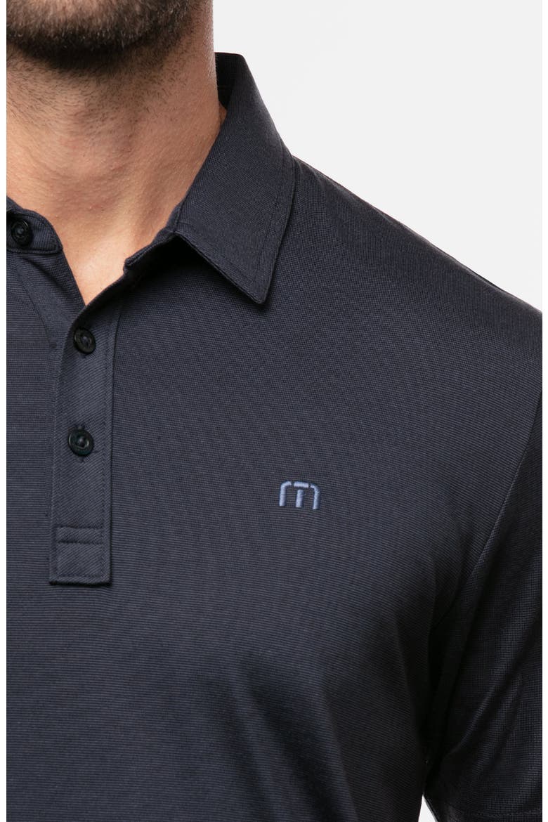 The Zinna Slub Piqué Polo, Alternate, color, VINTAGE INDIGO/ BLACK