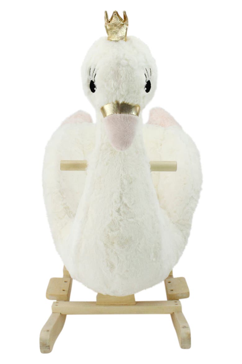 Soft Landing™ Swan JoyRides™ Rocker, Main, color, CREAM