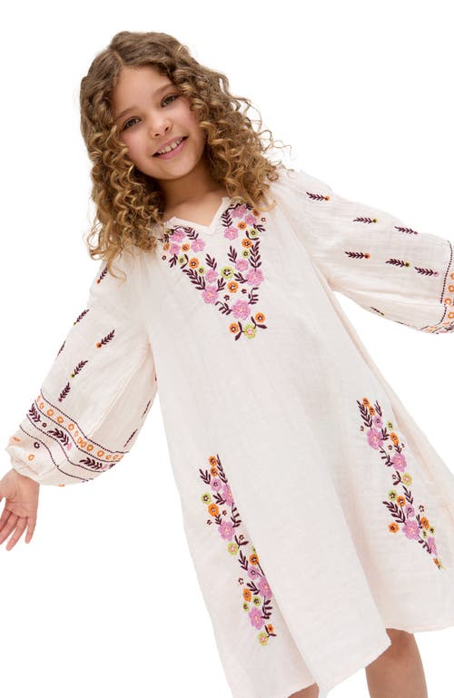 Raffya Kids Lavender Dress In Sand