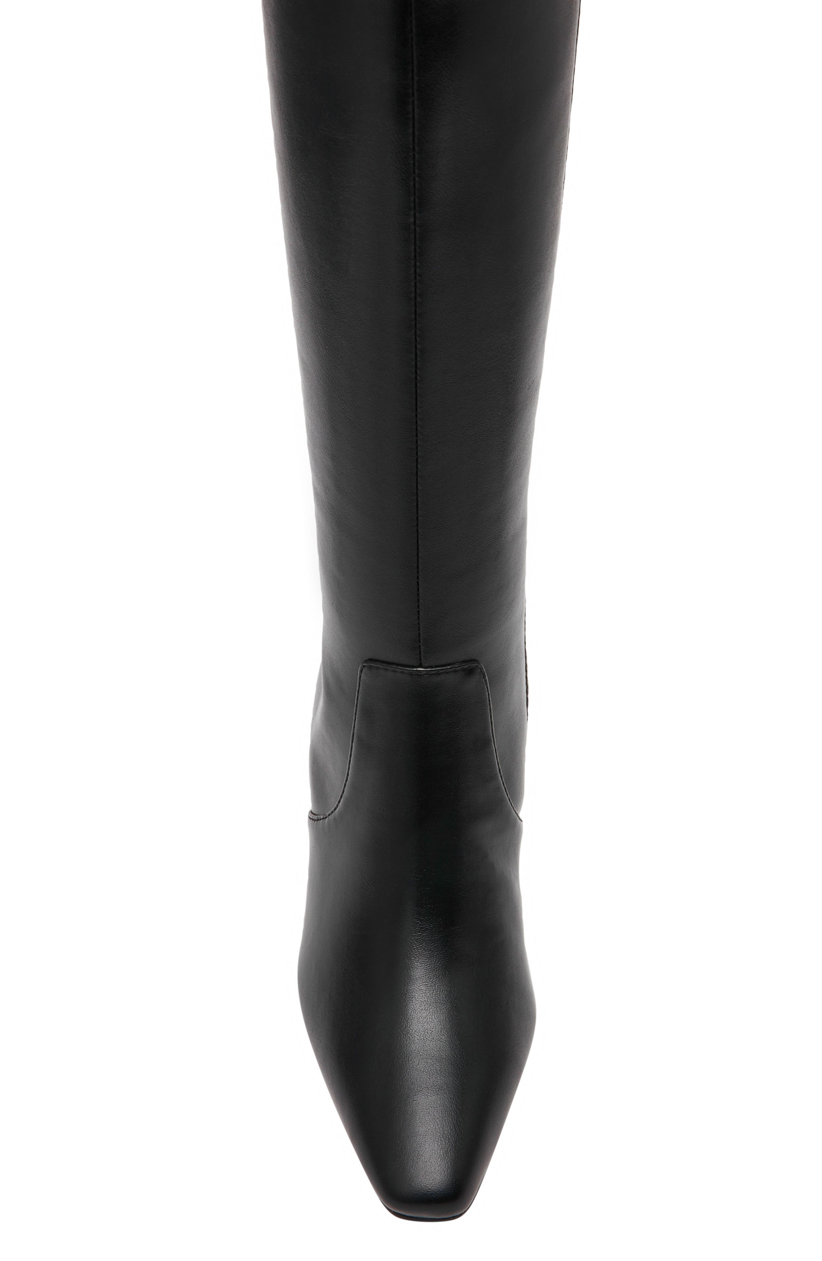 Corbin Knee High Faux Leather Boot, Alternate, color, BLACK SMOOTH