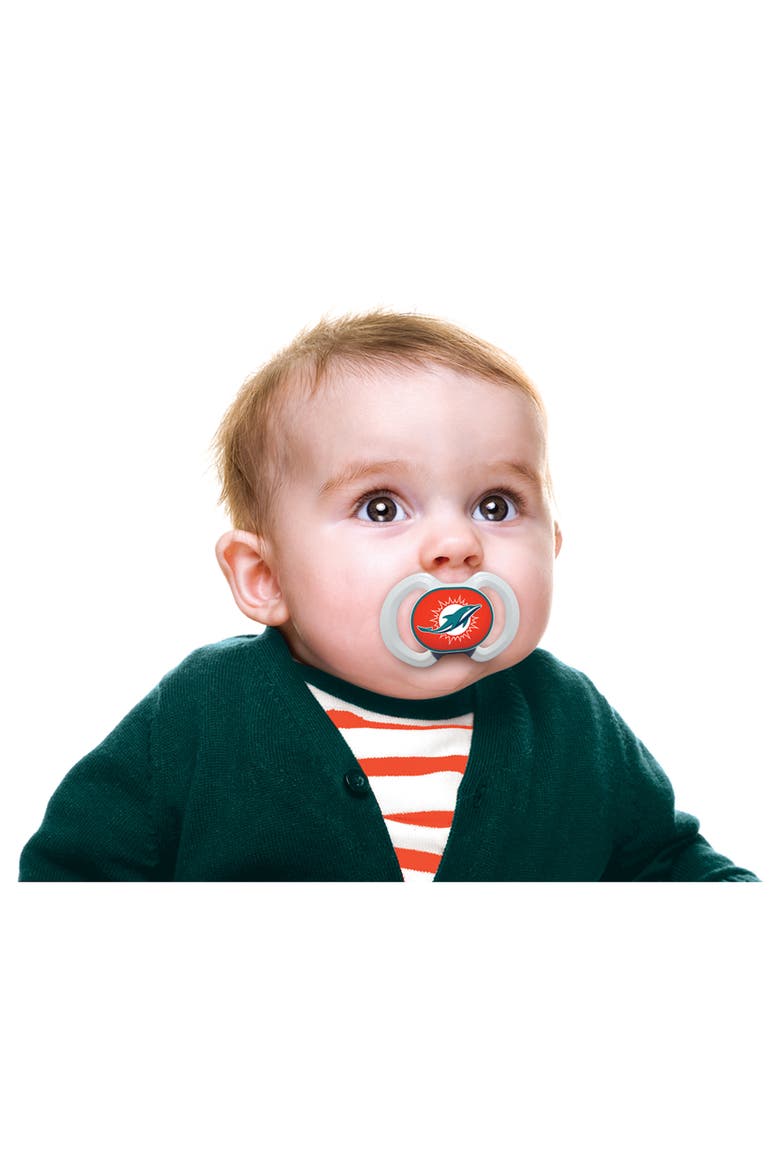Miami Dolphins Pacifier 2-Pack, Alternate, color, Multicolor
