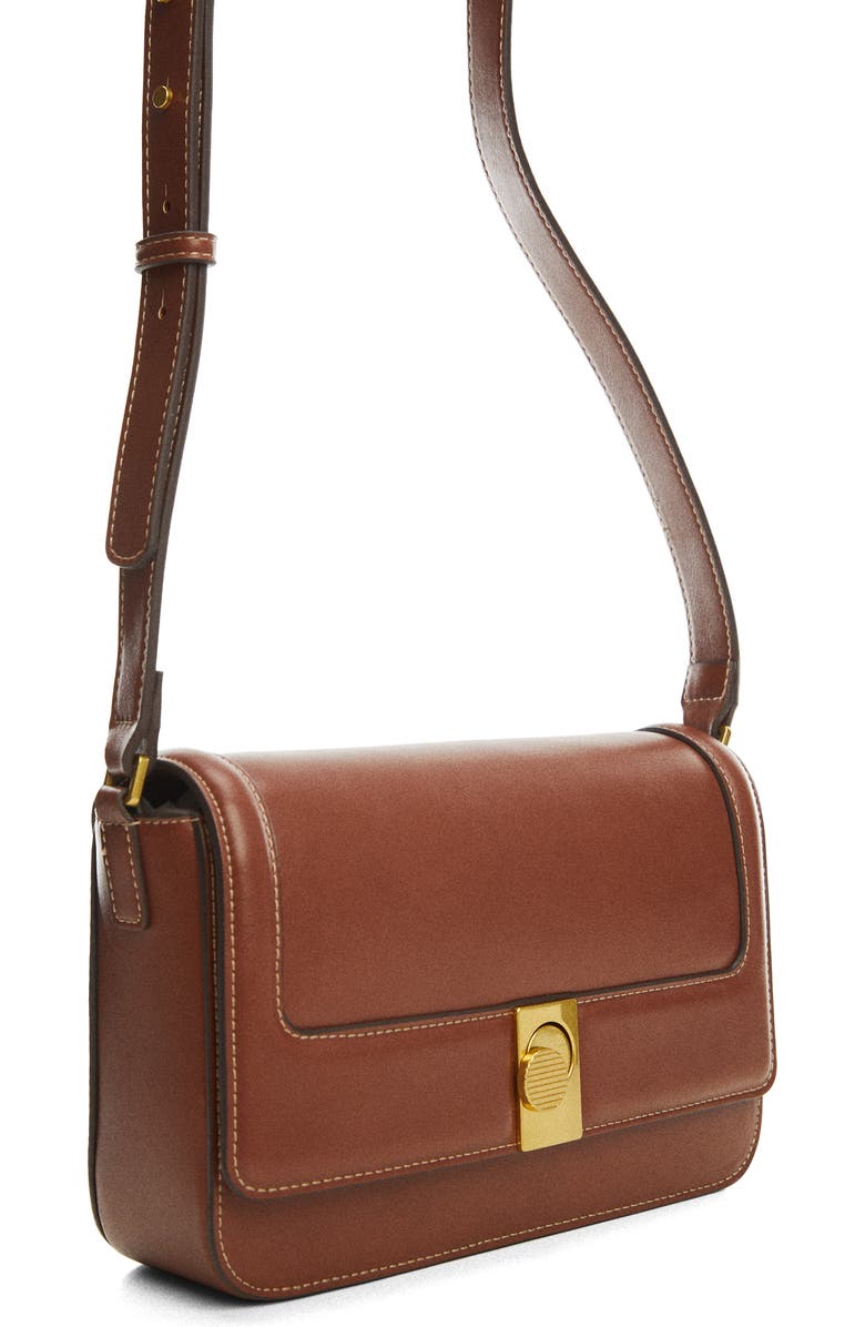 MANGO Faux Leather Crossbody Bag, Alternate, color,