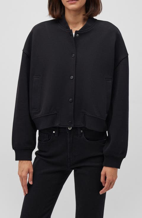 Cotton Blend Bomber Jacket