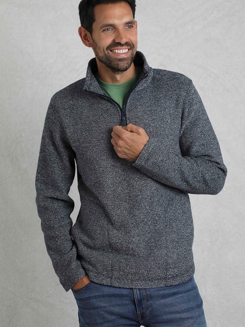 Laramie 1/4 Zip Snow Marl Fleece