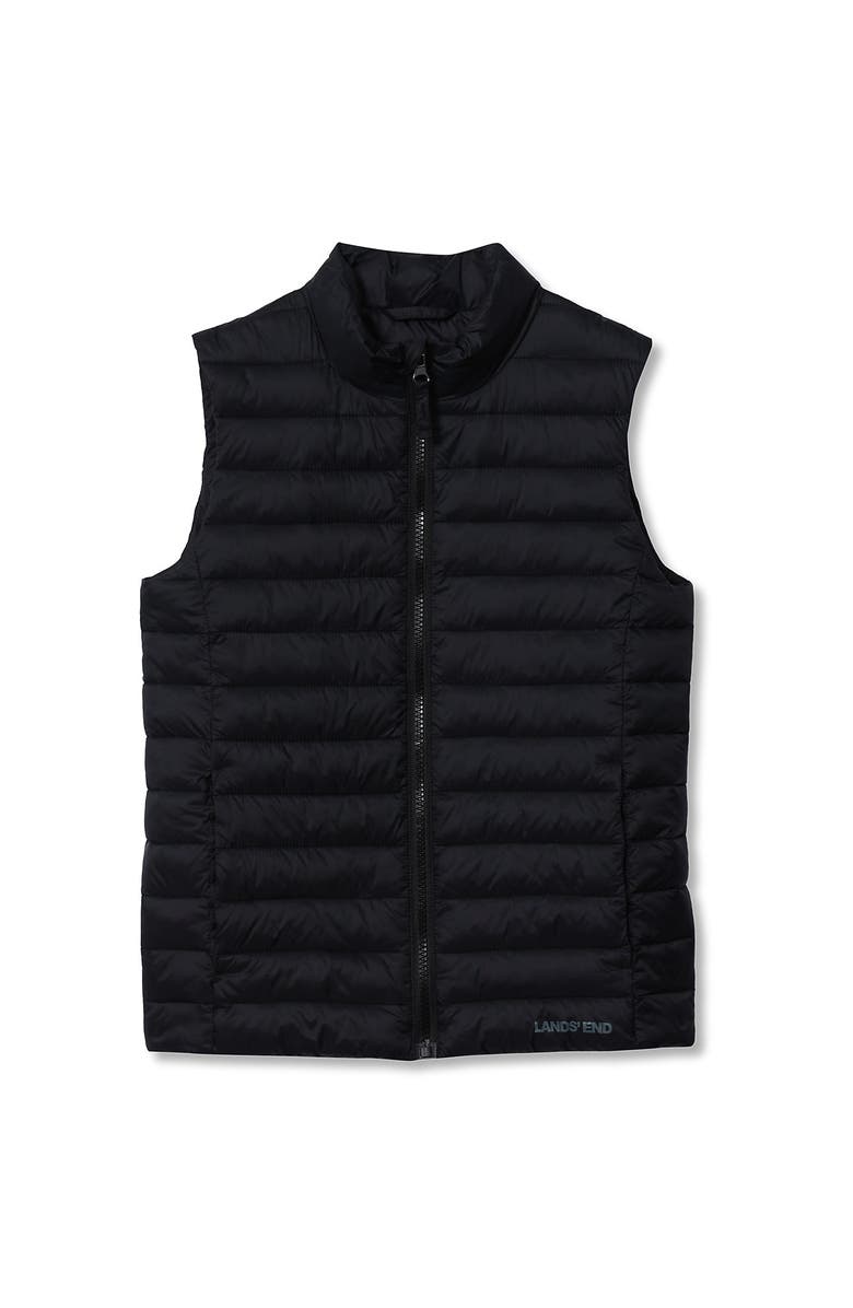 Lands' End Kids Insulated Down Alternative ThermoPlume Vest, Alternate, color, Black