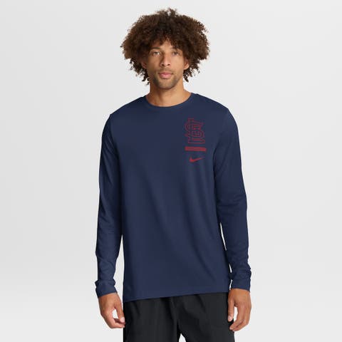 Men's Nike Navy St. Louis Cardinals 2-Hit Legend Dri-FIT Long Sleeve T-Shirt