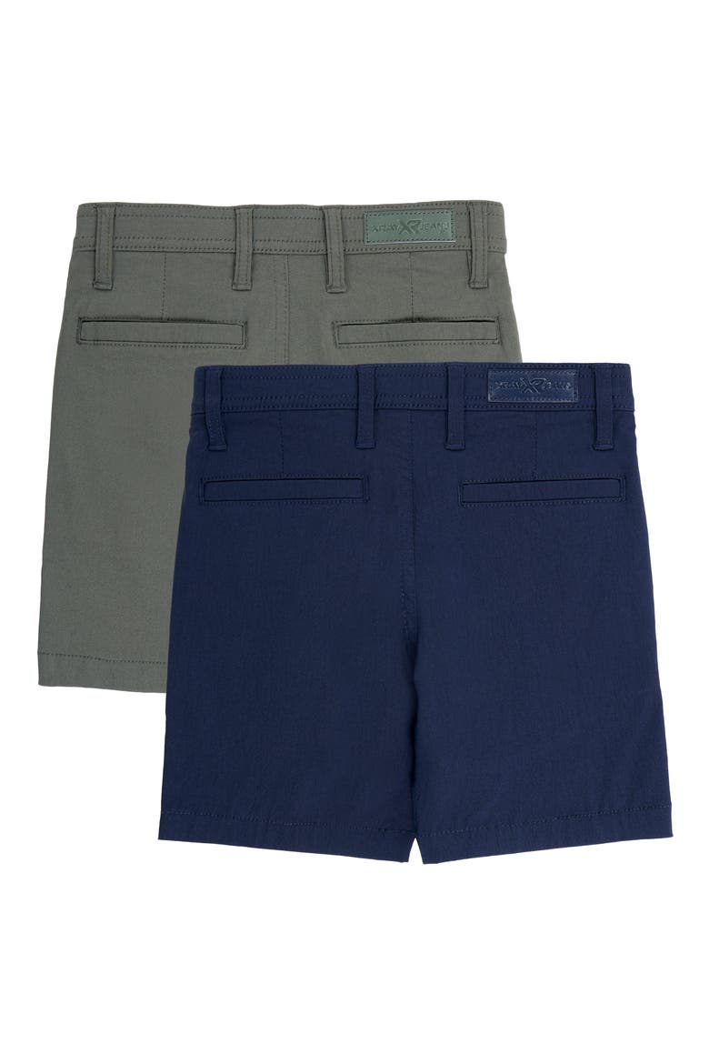 Kids' 2-Pack Flex Shorts, Alternate, color, OLIVE/ NAVY