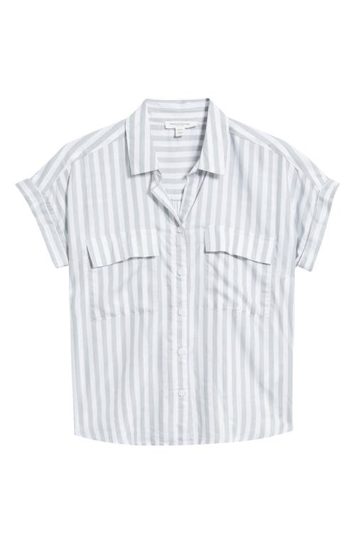 BEACHLUNCHLOUNGE BEACHLUNCHLOUNGE KAIANA STRIPE SHORT SLEEVE BUTTON-UP SHIRT