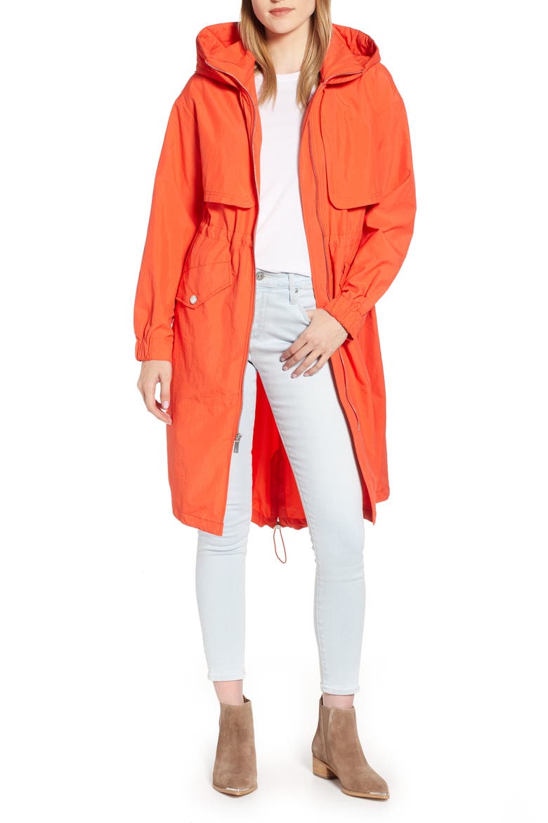 Hooded Parka, Main, color, SCARLET
