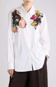 Dries Van Noten Embroidered Cotton Shirt