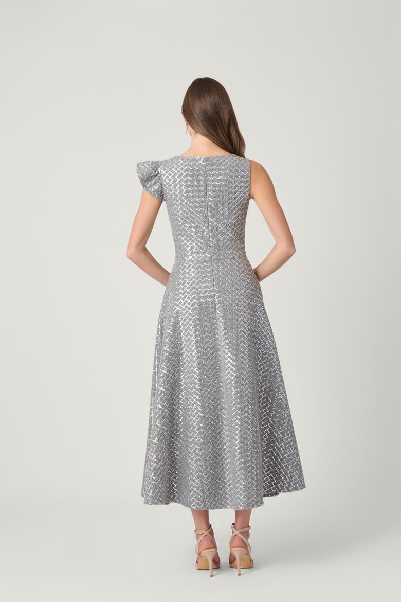Sequin Embellished Wool Chapman Dress, Alternate, color, Grey/Silver