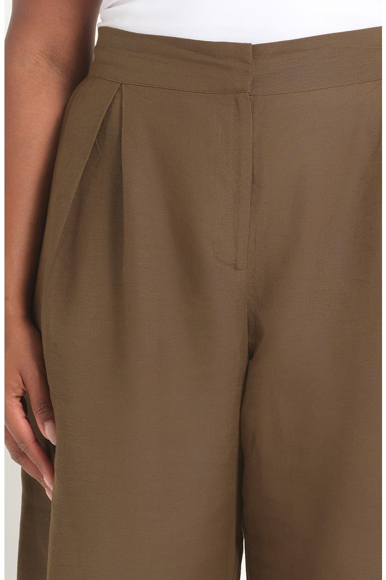 Katrina High Waist Pleated Wide Leg Pants, Alternate, color, FERN