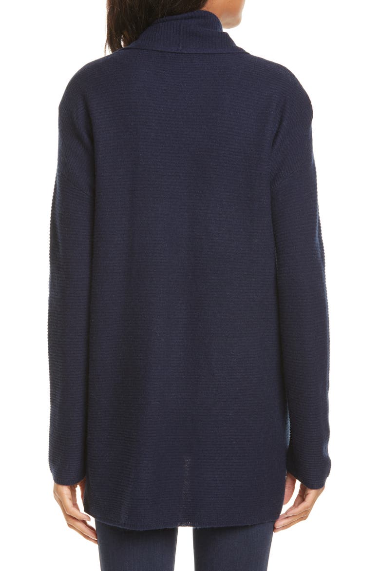 Rib Cashmere Cardigan, Alternate, color, NAVY NIGHT